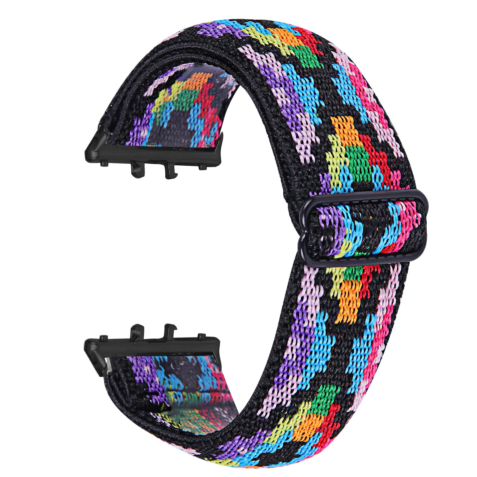 For Samsung Galaxy Fit3 SM-R390 Elastic Wrist Band Pattern Design Watch Strap (Black Buckle) - 1 For Samsung Galaxy Fit3 SM-R390 Elastic Wrist Band Pattern Design Watch Strap (Black Buckle) - 1